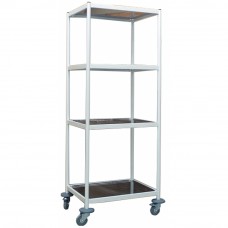 Стеллаж передвижной серии ЭКО+ (нерж.полки) Э-048-Н-СП