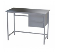 Стол медицинский инструментальный из нержавеющей стали Э-1180/590/1-ЯП2 с двумя подвесными ящиками