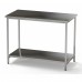 Стол медицинский инструментальный прямой с полкой Э-1180/590/1/П из нержавеющей стали
