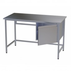Стол медицинский инструментальный из нержавеющей стали Э-1180/590/1-ТП с подвесной тумбой
