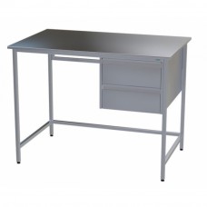 Стол медицинский инструментальный из нержавеющей стали Э-1180/750/1/ЯП2 с двумя подвесными ящиками