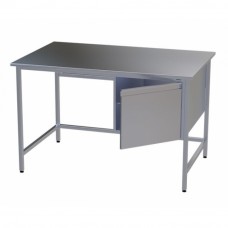 Стол медицинский инструментальный из нержавеющей стали Э-1180/750-ТП с подвесной тумбой