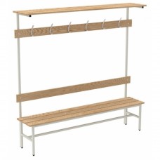 Скамейка гардеробная с вешалкой и полкой Э-420-СВП