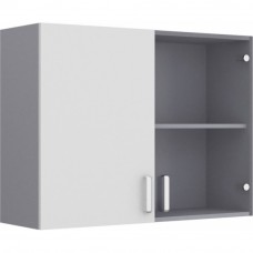 Шкаф навесной для офиса ШП-1/3 с глухой и стеклянной и дверцей