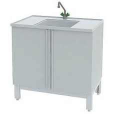 Мойка лабораторная химическая ЛК-600 СМС-ПВ (1 раковина, 1 смеситель)