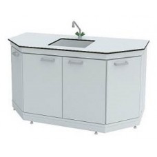 СТОЛ-МОЙКА ТОРЦЕВАЯ  ЛК-1500 СМС-Д (корпус - сталь)